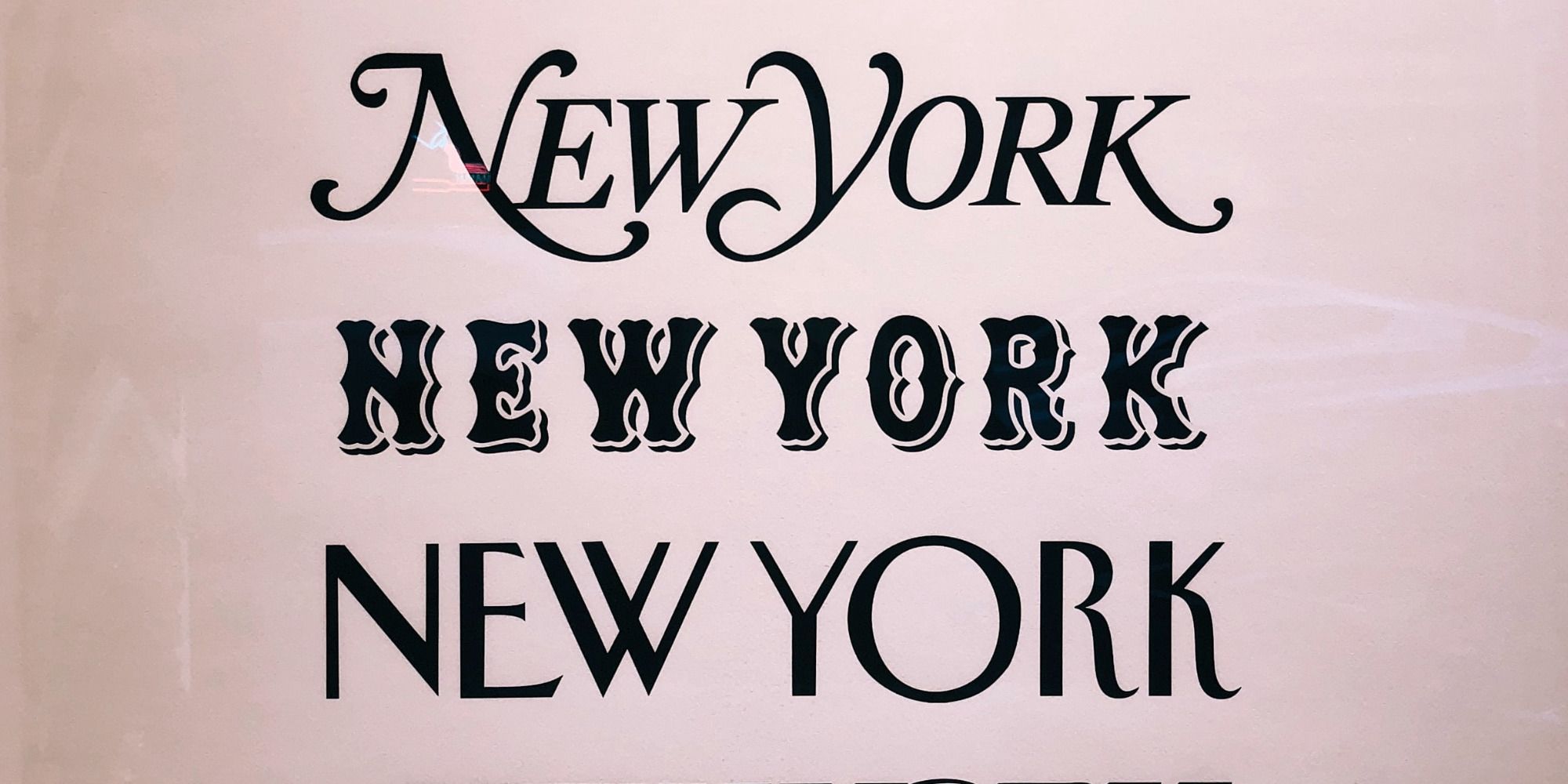 New York signage typefaces