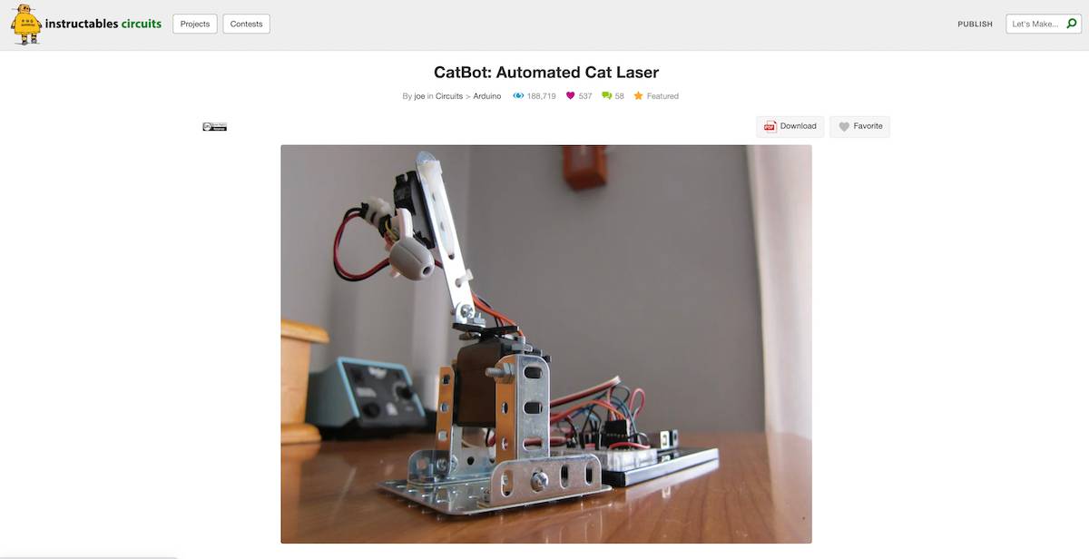 CatBot Automated Cat Laser project page