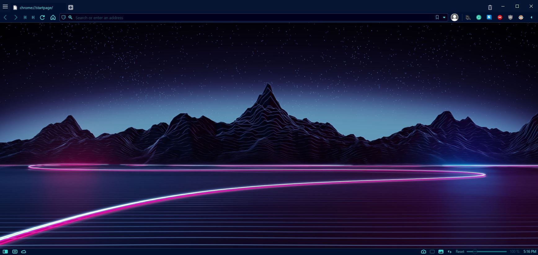 A Screenshot of the Cyberpunk Theme for Vivaldi