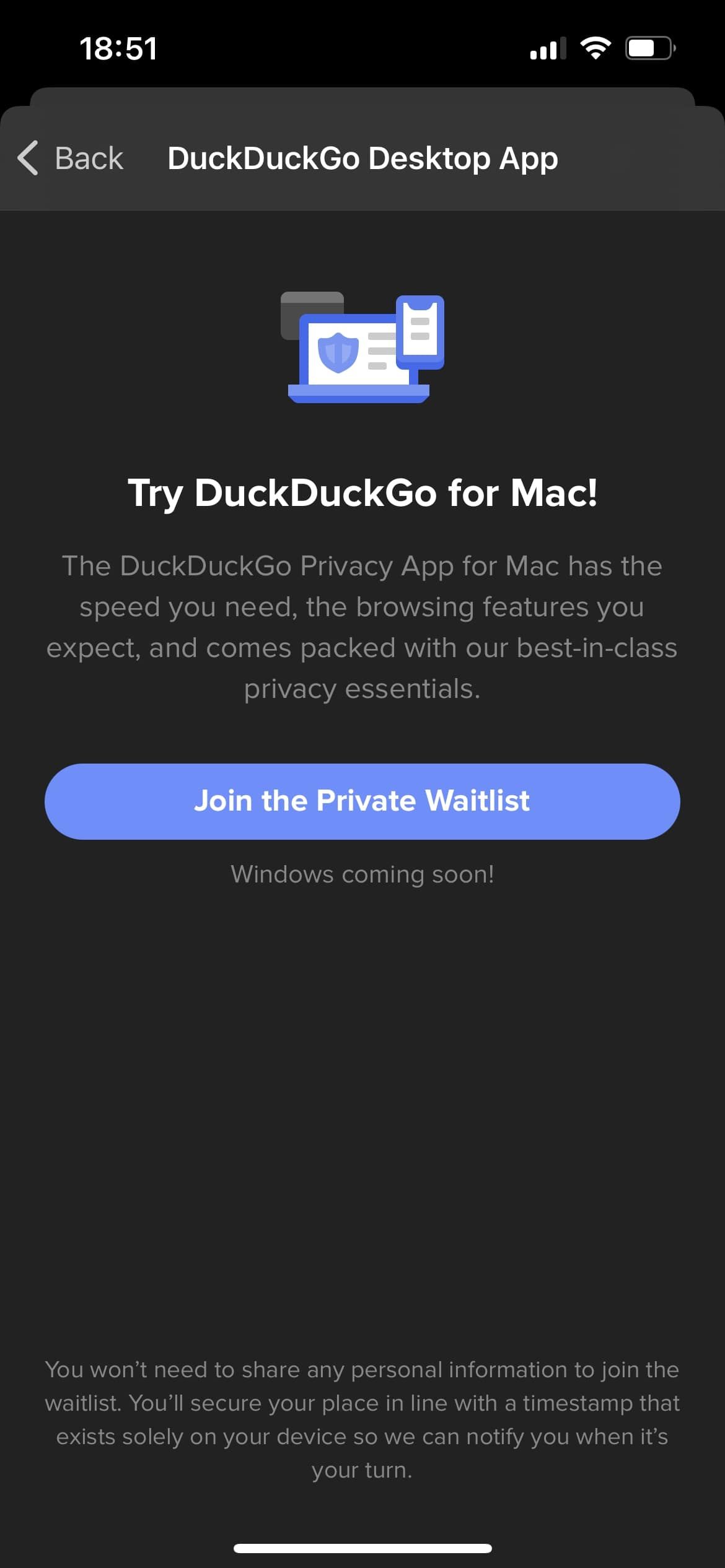 DuckDuckGo join private waitlist