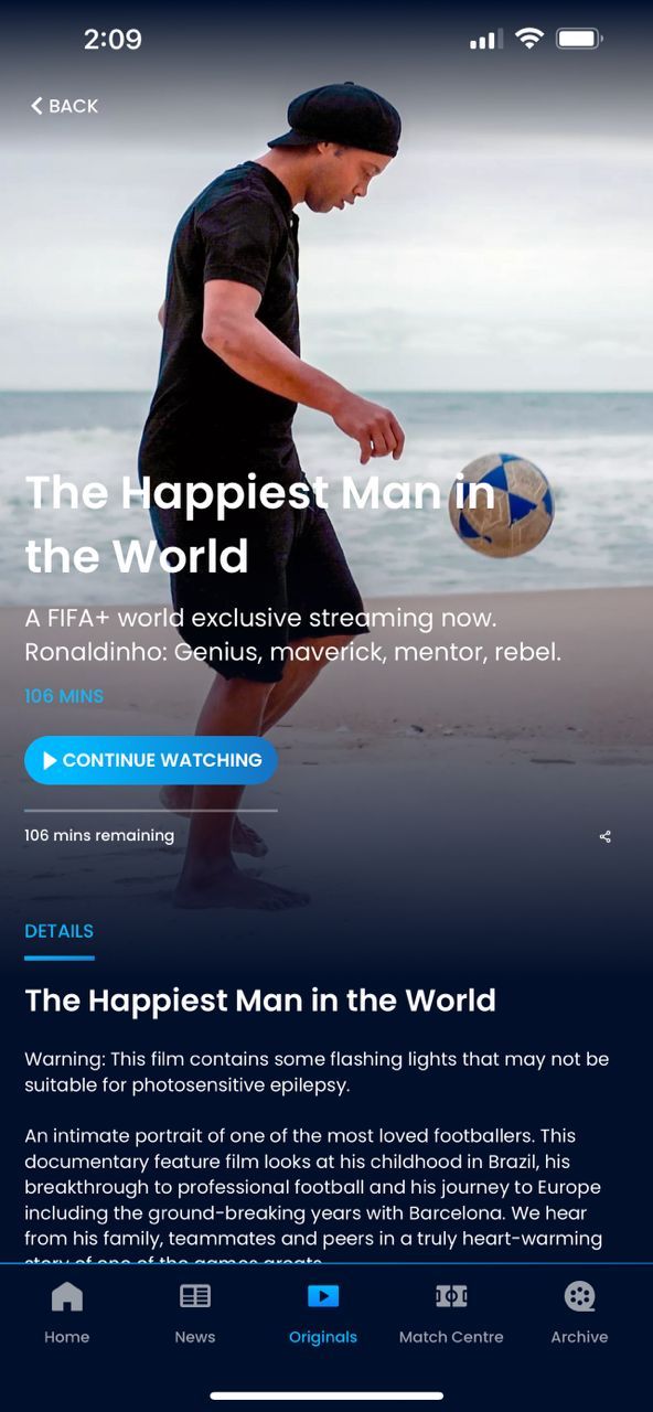 FIFA+ original documentary- The Happiest Man in the World