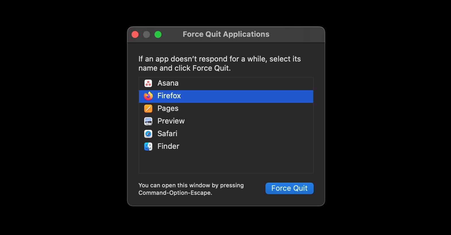Forzar el cierre de aplicaciones en Mac