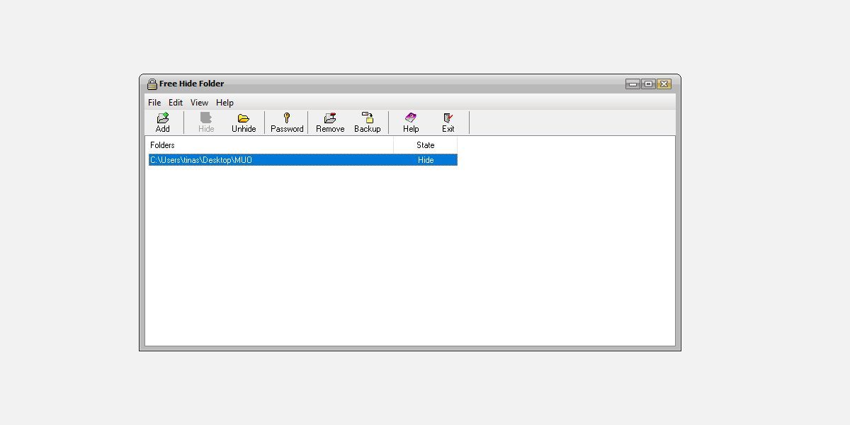 Free Hide Unhide Folder Tool