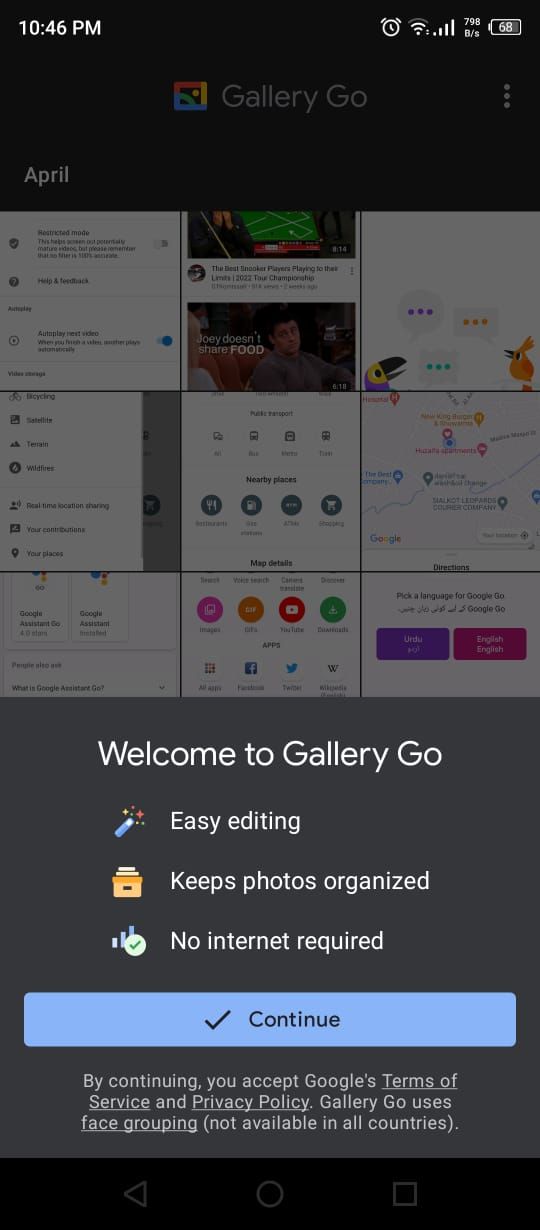 Gallery Go - Welcome Screen to Get Started