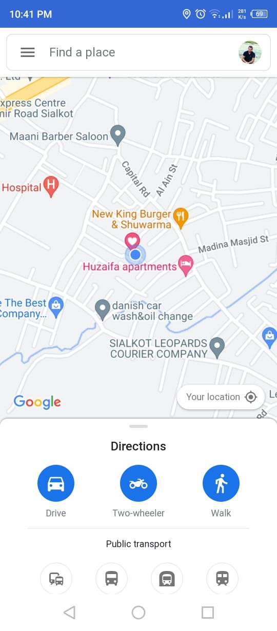 Google Maps Go - Home Screen Map