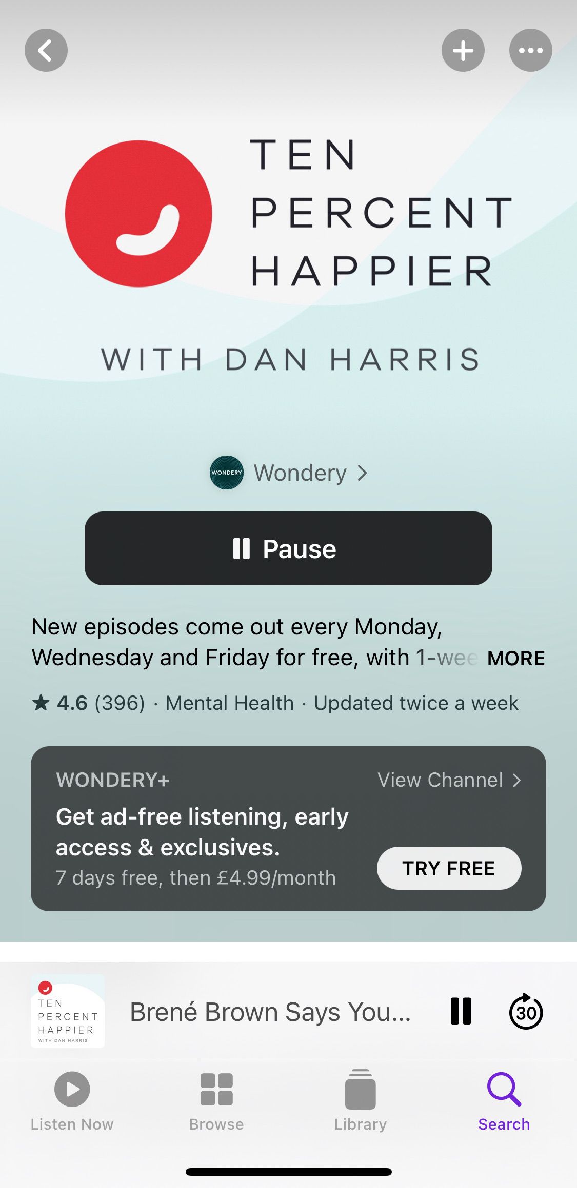 Screenshot showing title screen of The Mindset Mentor podcast