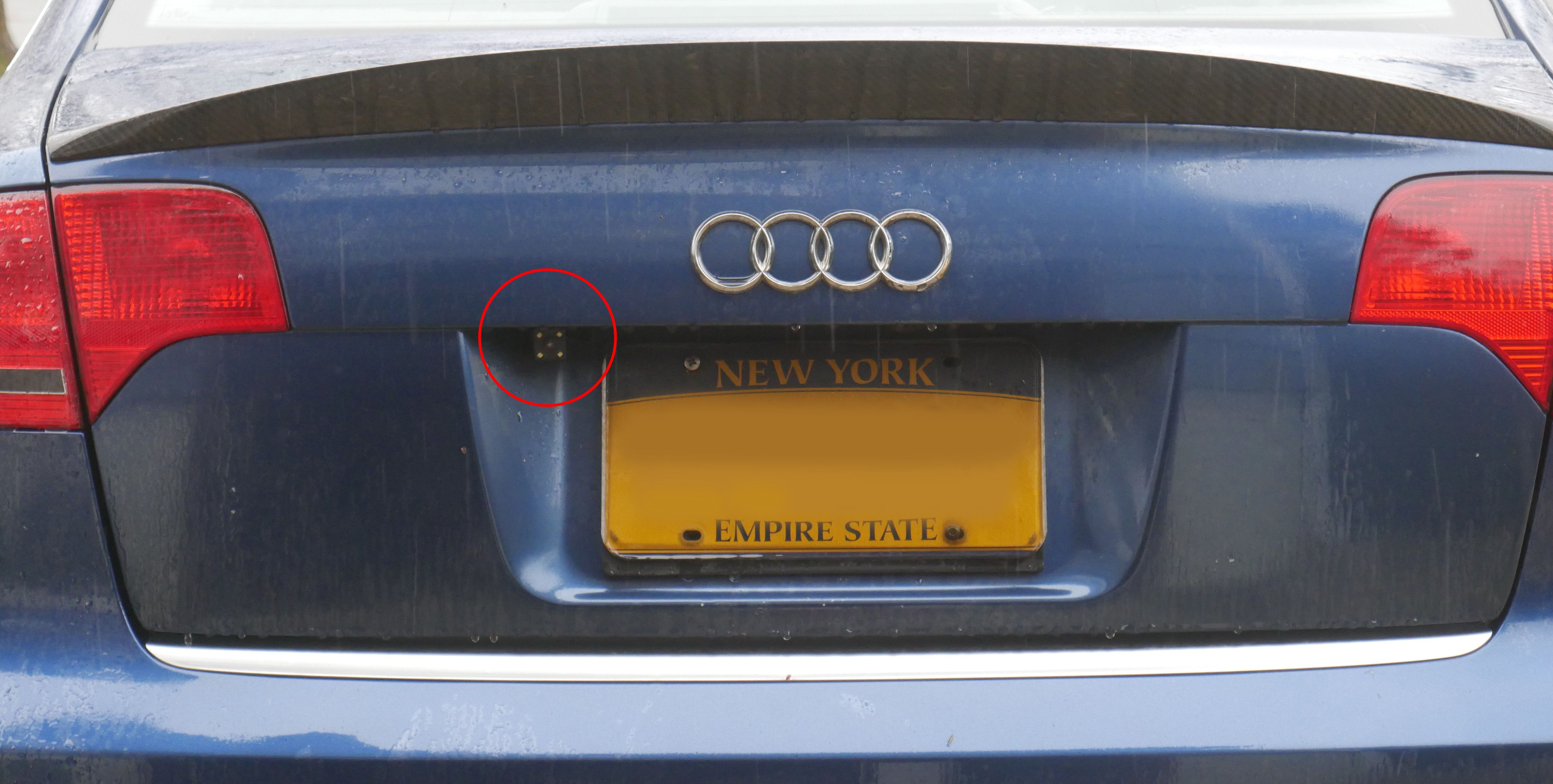 Image of finished rearview camera system