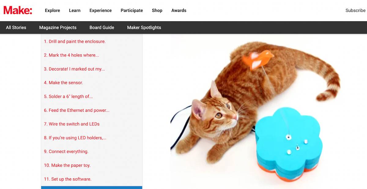 Kitty Twitty Cat Toy project page