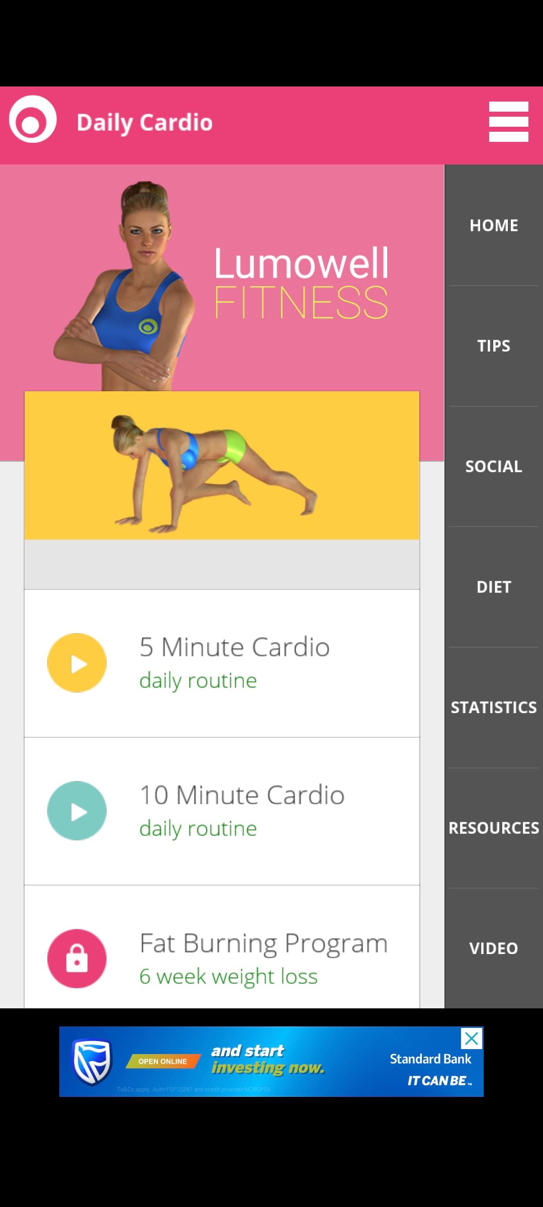 Cardio workout best sale at home app