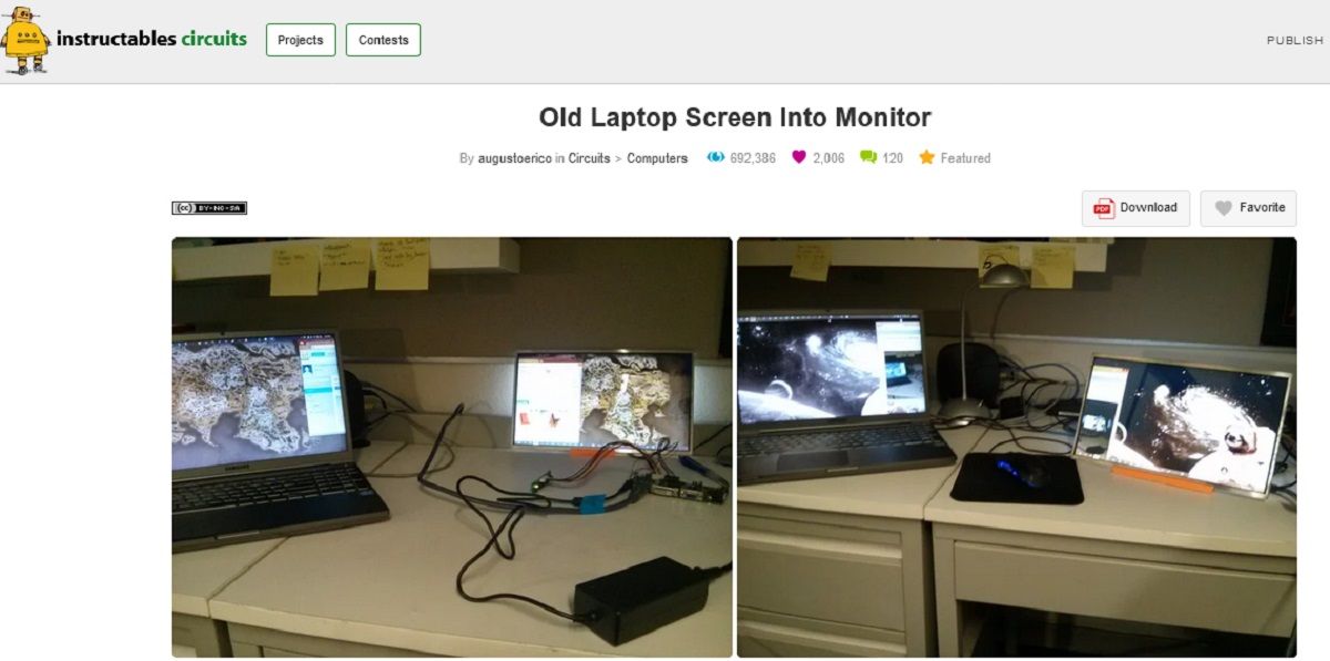 Old - Laptop - Screen - Into - Monitor