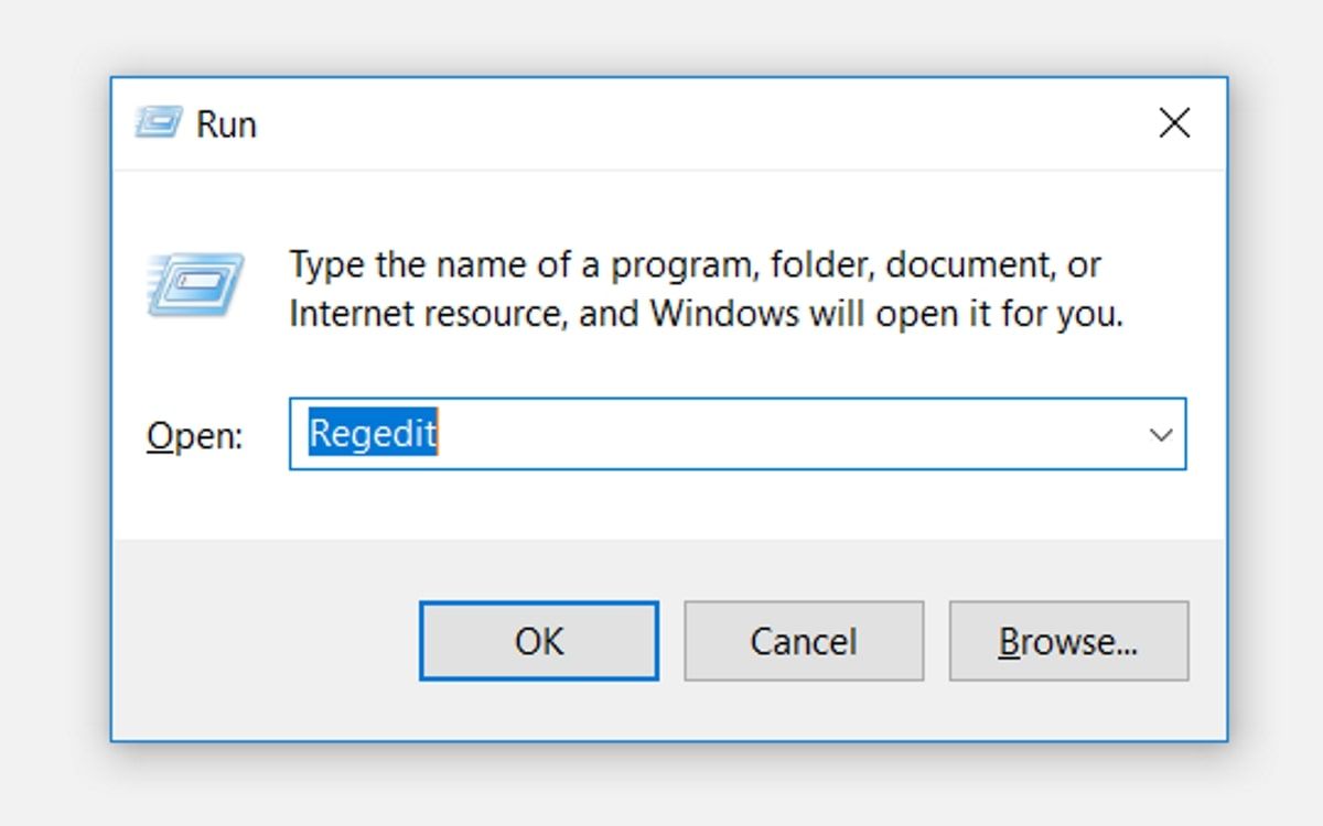 Membuka Editor Registri di Windows 10