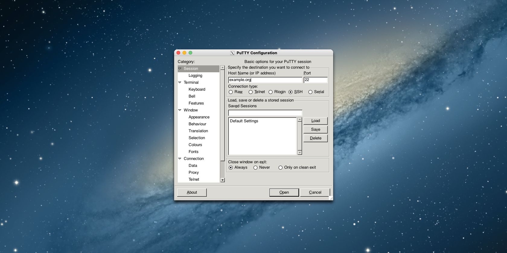 putty for mac os