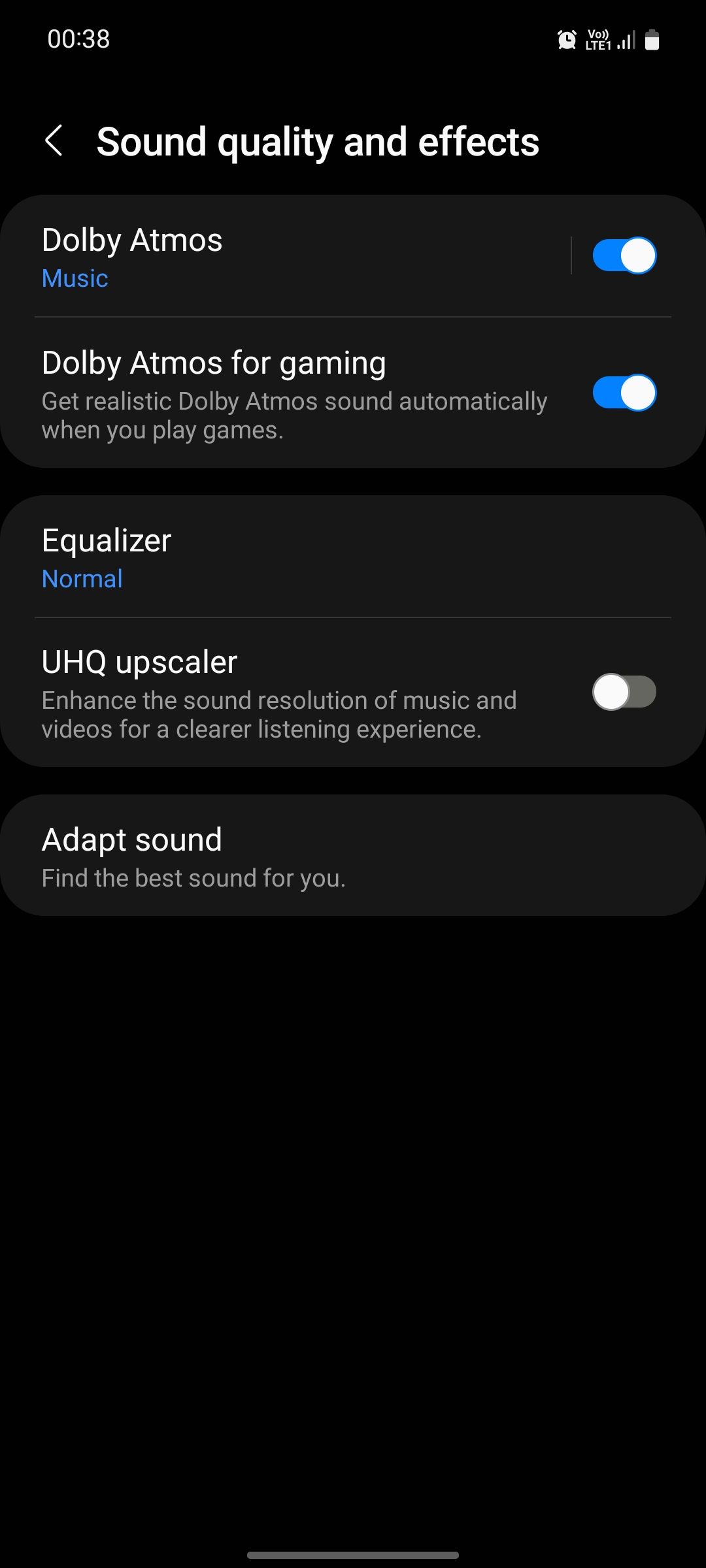 Samsung Sound quality and effects