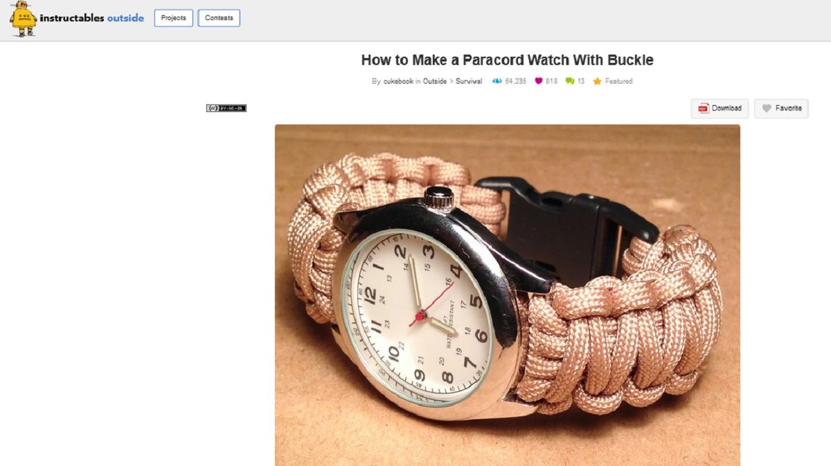 Screen grab of- How to Make a Paracord Watch With Buckle