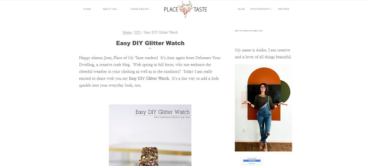 Screen grap of - Easy DIY Glitter Watch
