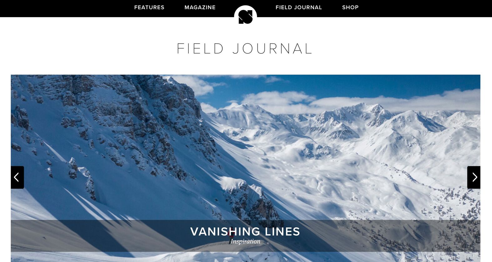 Screenshot of Sidetracked Field Journal website
