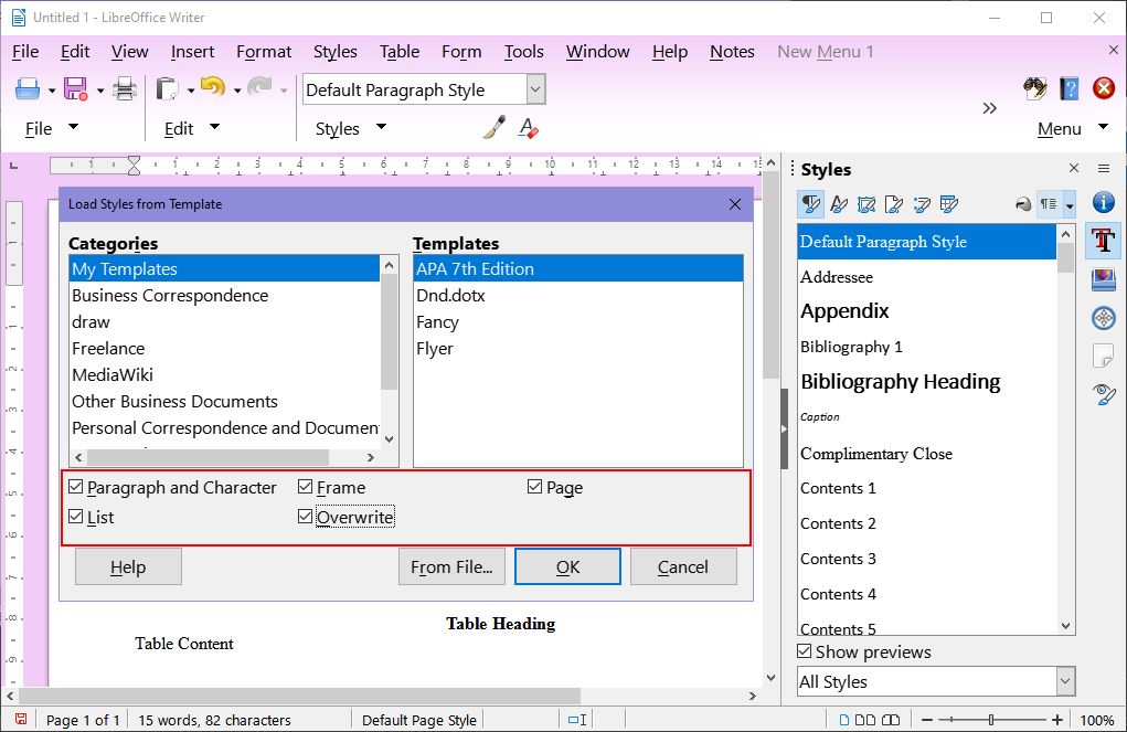 Comment créer des modèles de style personnalisés dans LibreOffice Writer