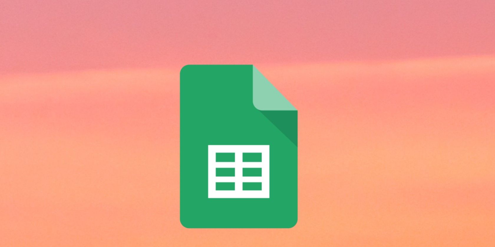 the Google Sheets logo floating over an orange background