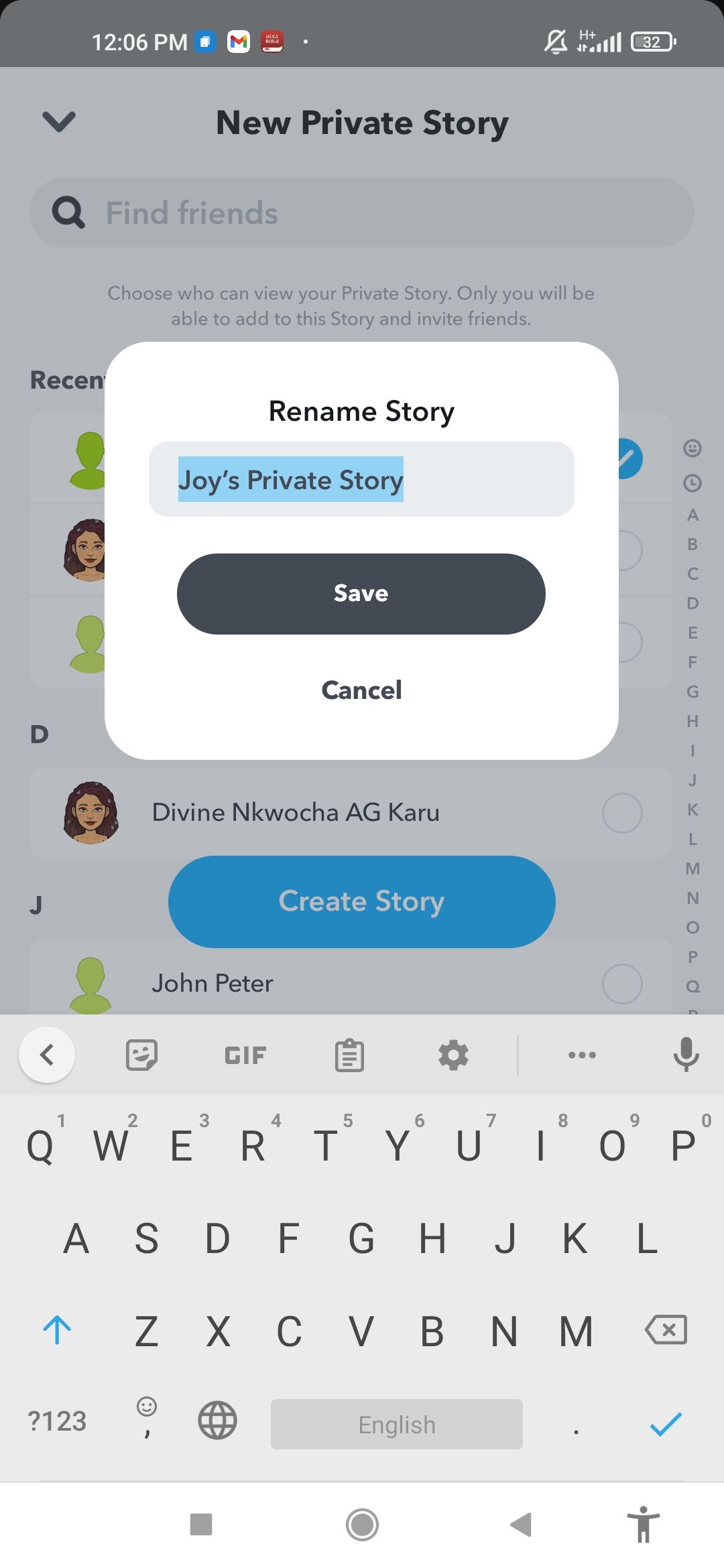 Save your Private Story