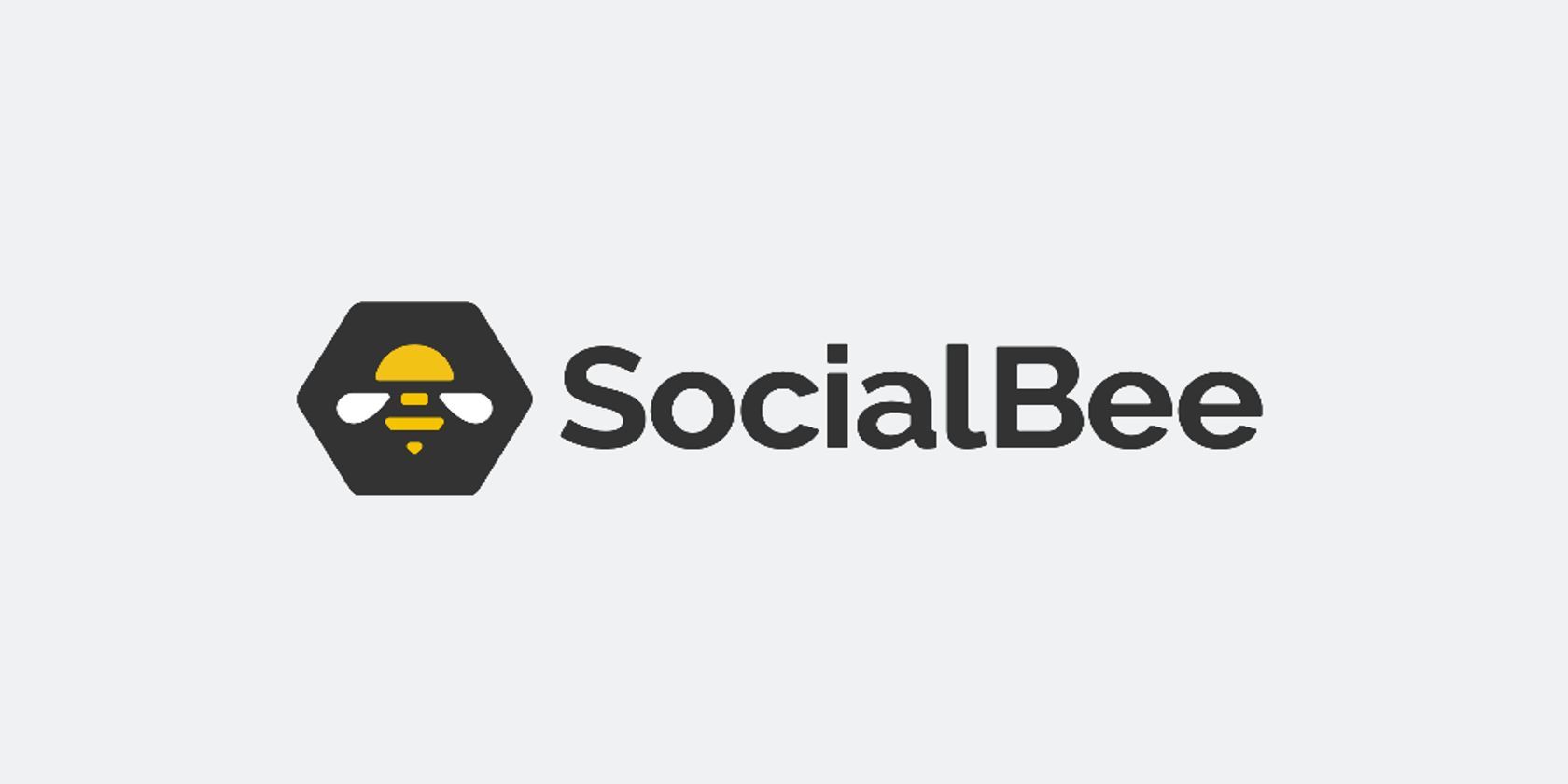 Image of SocialBee logo on a white background