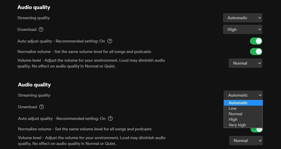 Spotify audio quality