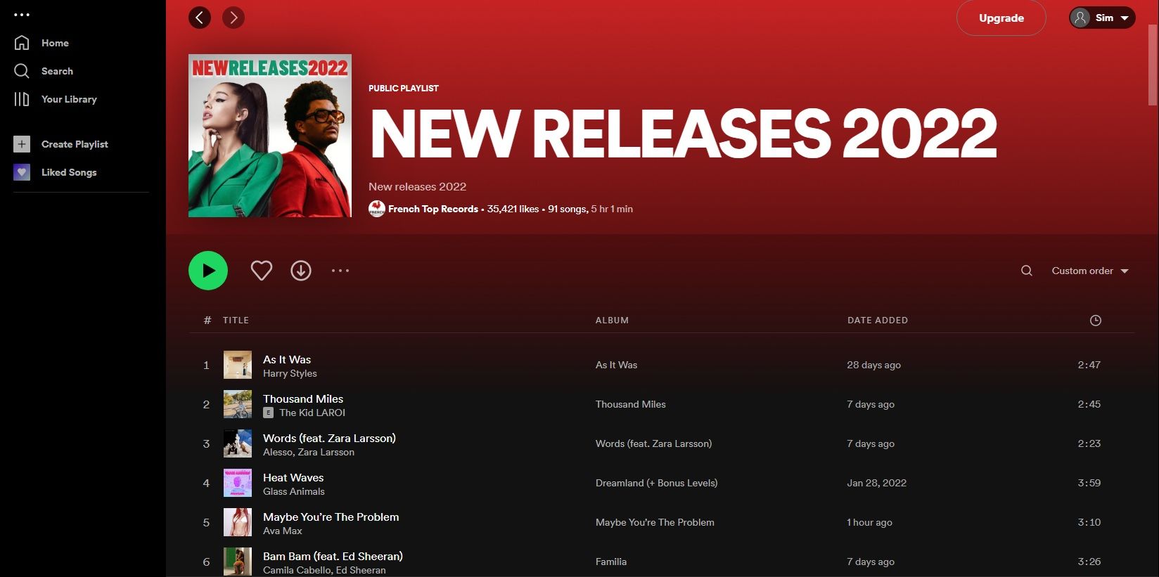 Spotify new releases