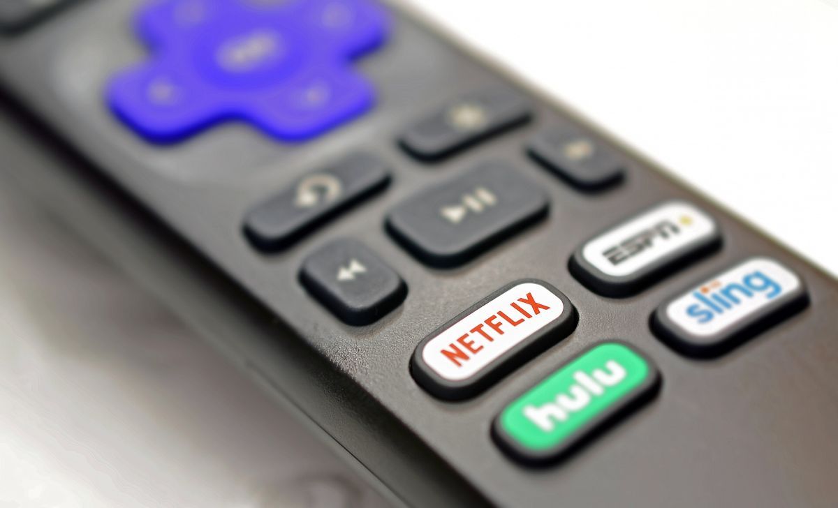 TV Remote with Hulu, Netflix, Sling TV, and ESPN+ Buttons
