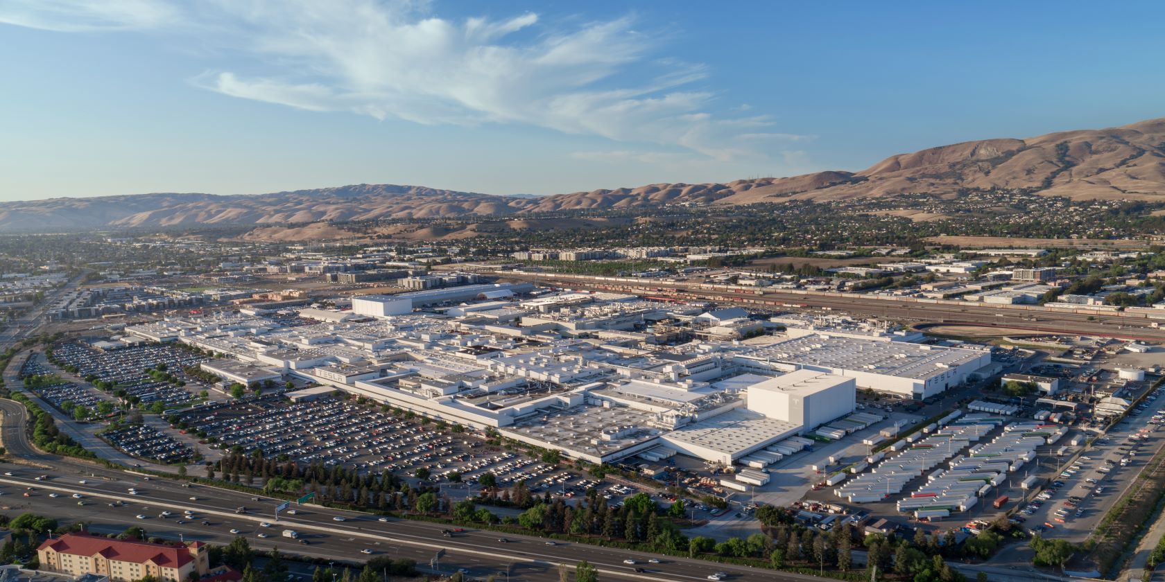 Aerial view of Tesla's Gigafactory