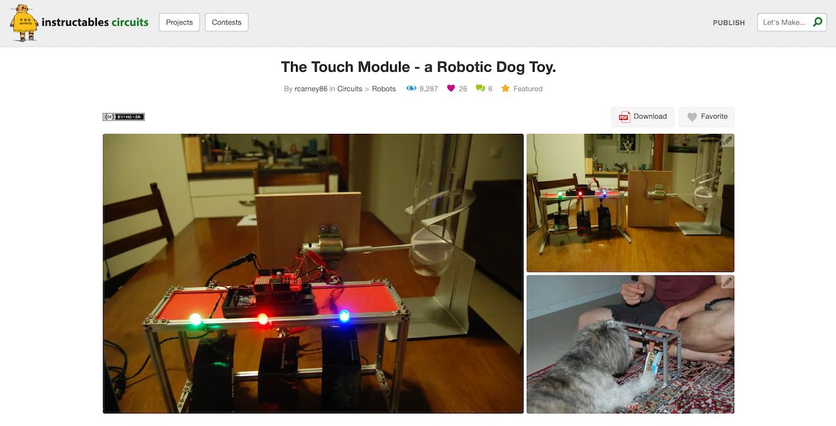 Touch Module Robotic Dog Toy project page