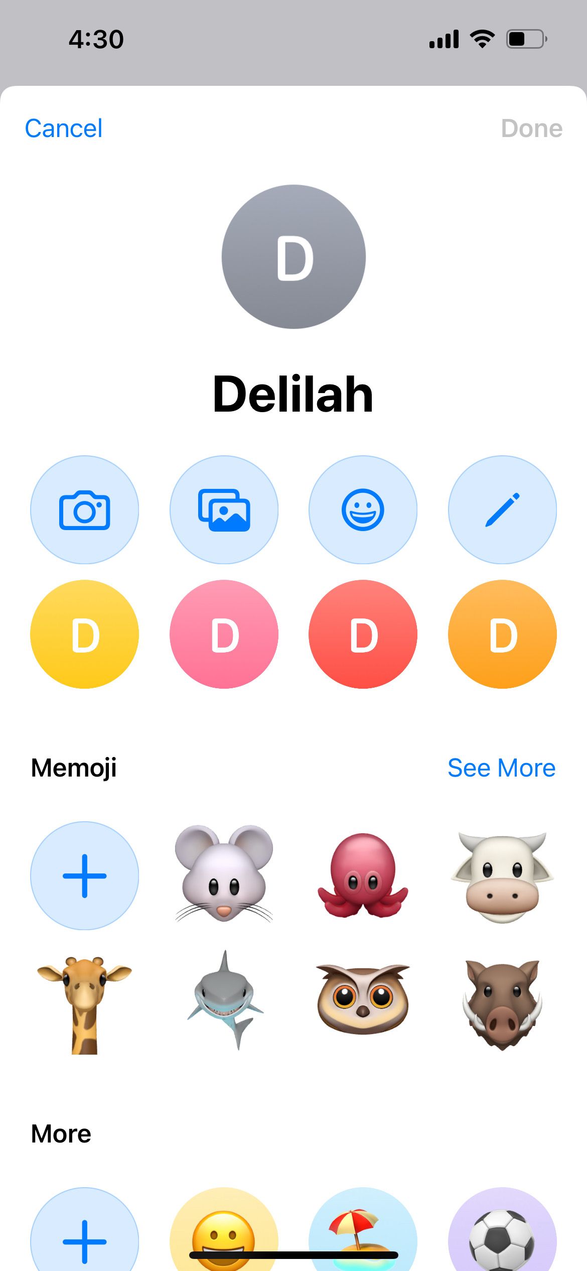 add memoji, emoji or photo for iphone contact