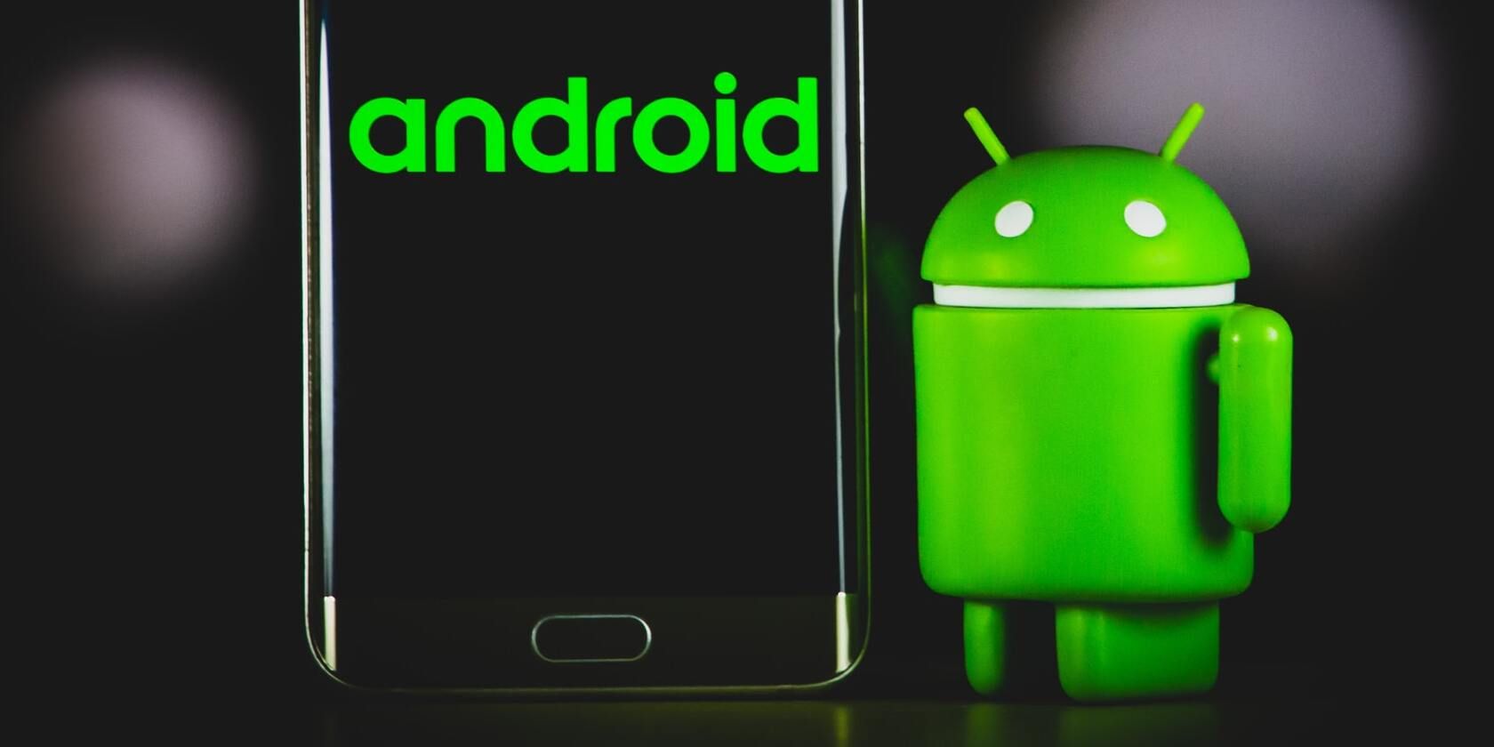 Image showing an Android phone with the Android mascot