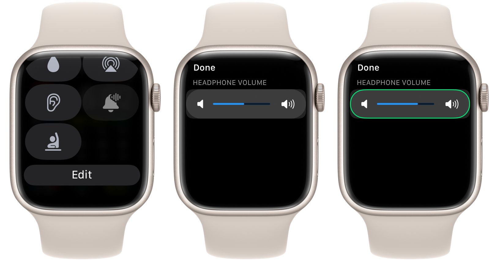 Apple watch headphone volume announce
