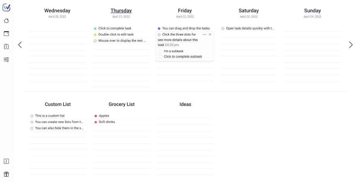 WeekToDo is an offline weekly planner for computers and browsers that puts a premium on privacy
