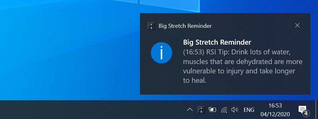 big stretch reminder tip