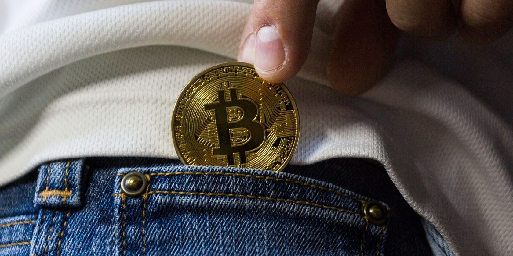 bitcoin going into trouser pocket