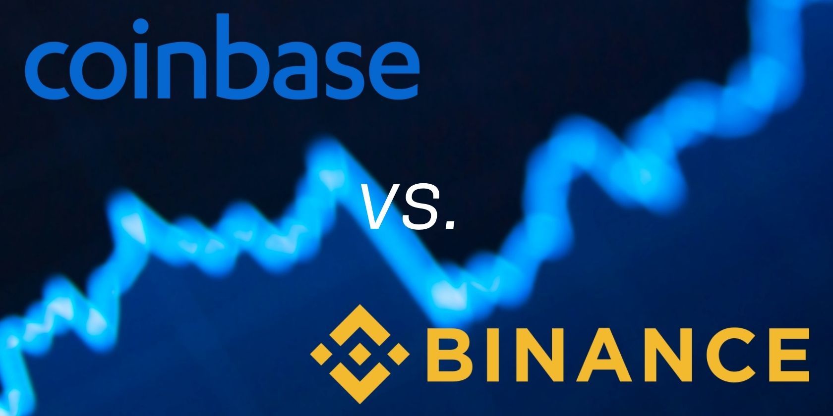 coinbase vs binance logo graphic