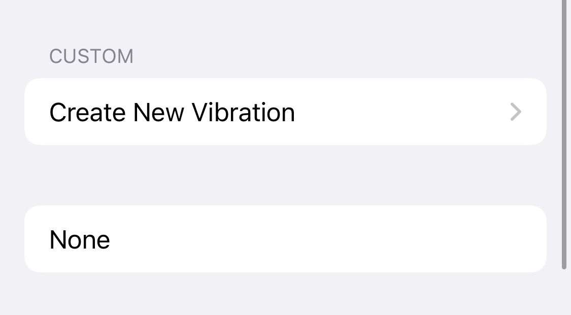 custom vibration pattern