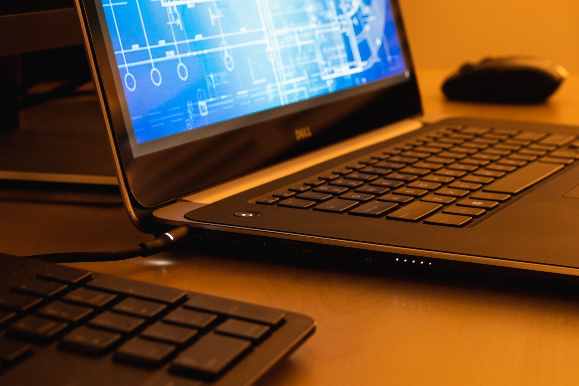 Image of a Dell laptop running product design software