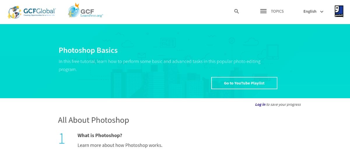 edu.gcfglobal.org - دوره رایگان فتوشاپ