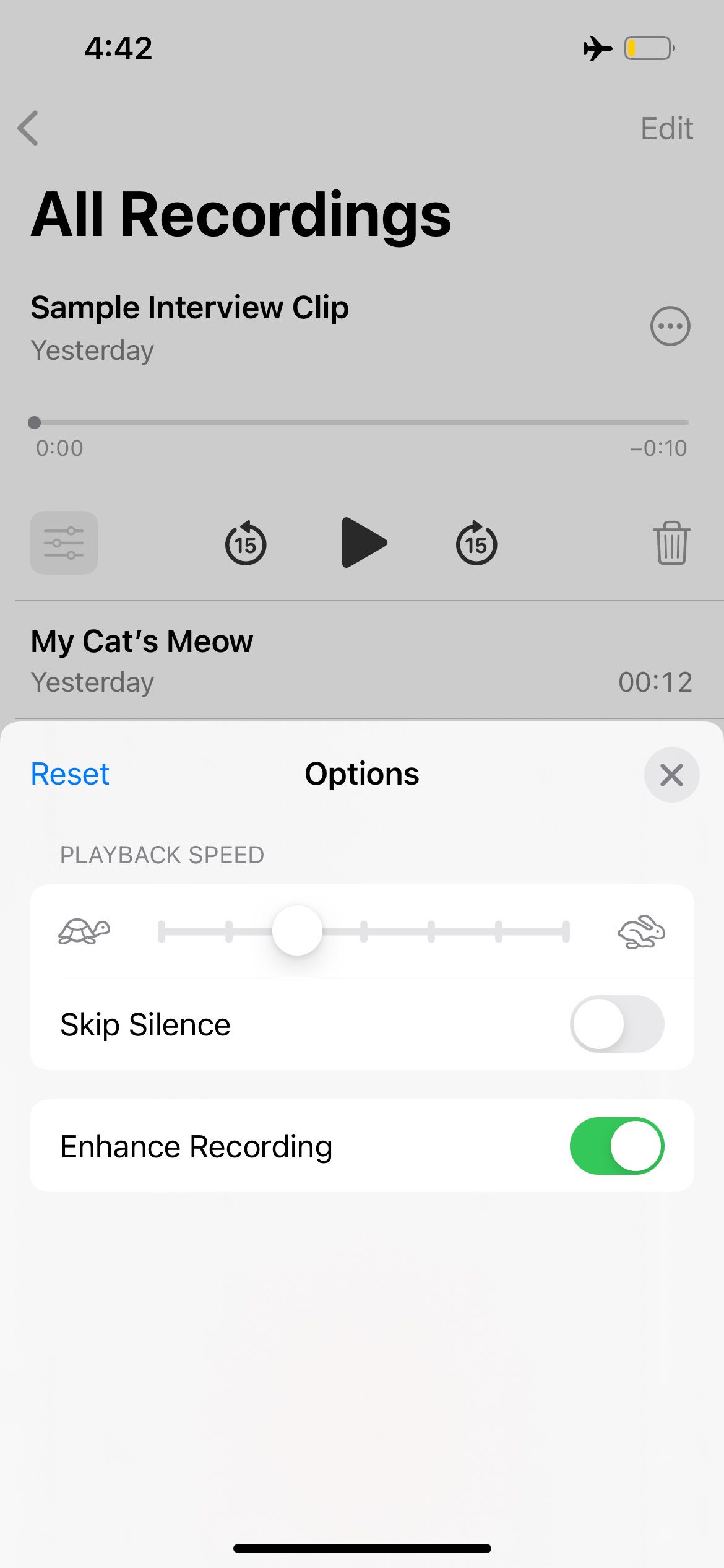 iphone voice memos enhance recording