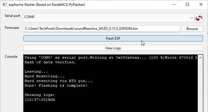 گرفتن صفحه ابزار فلاشر ESP برای فلش کردن سیستم عامل در NodeMCU ESP32