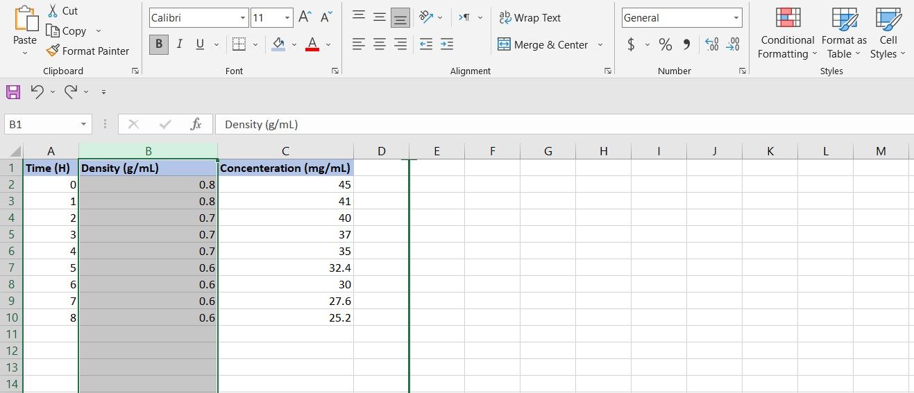 Moving Excel columns by drag and dropping them.