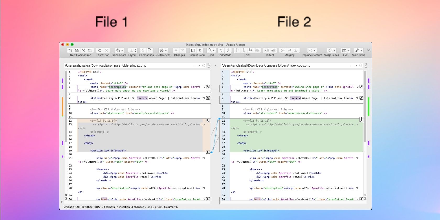 file comparison software mac
