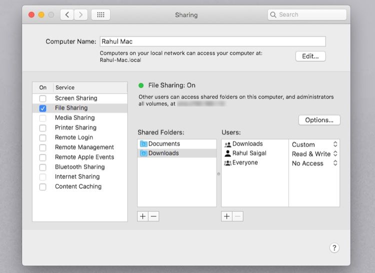 file sharing pane mac