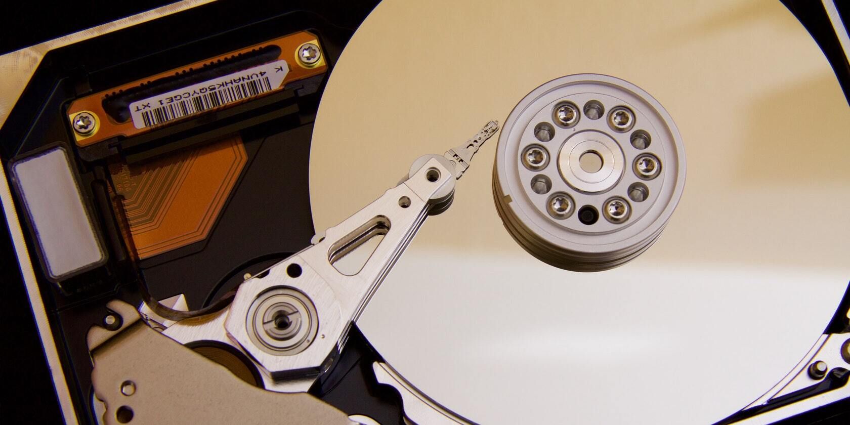 A hard disk drive.