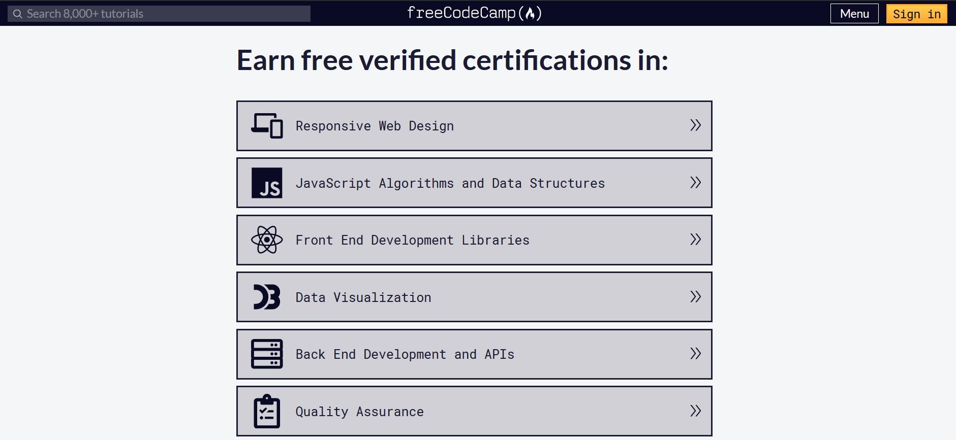FreeCodeCamp Training Courses