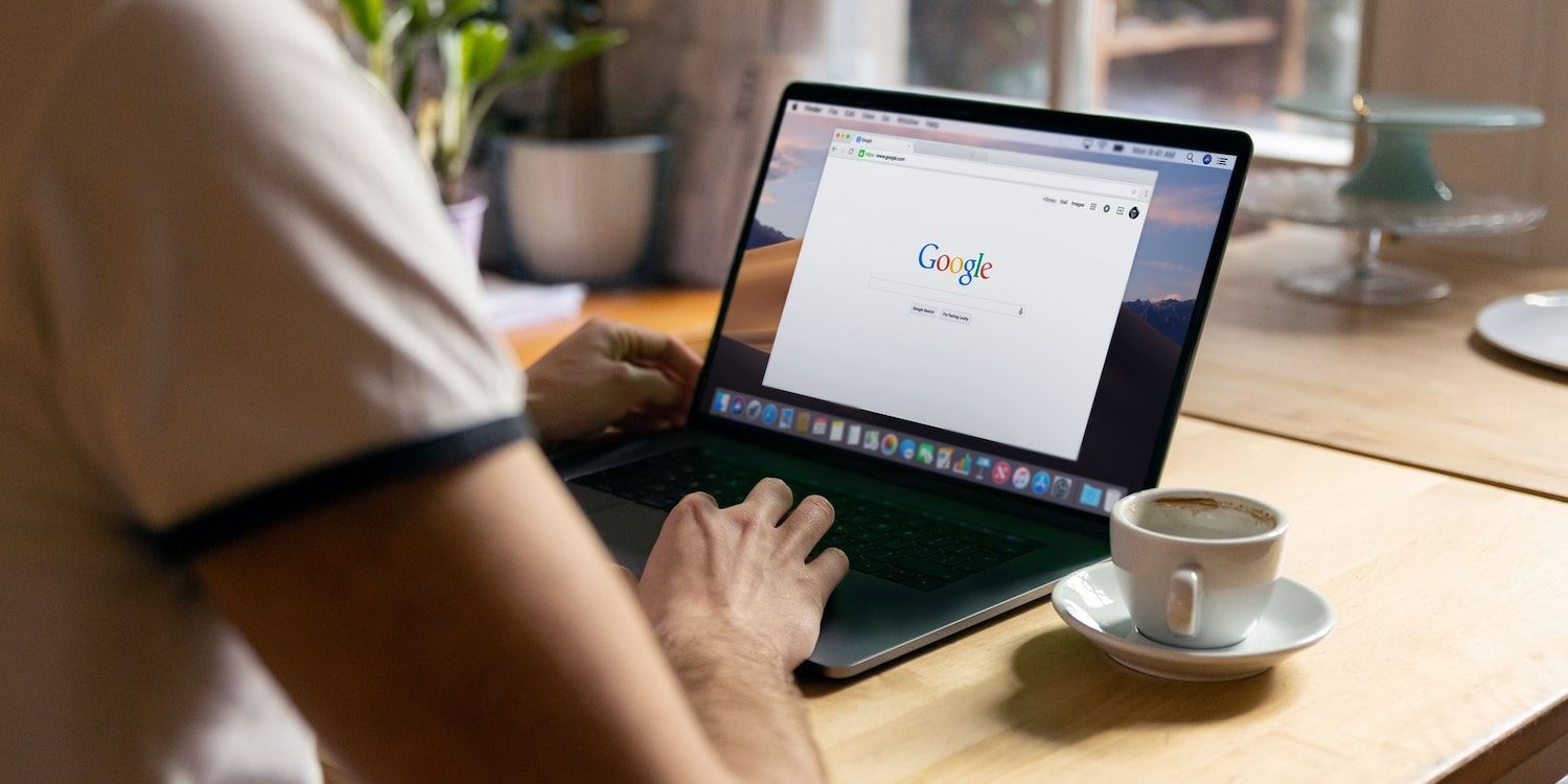 google search on laptop