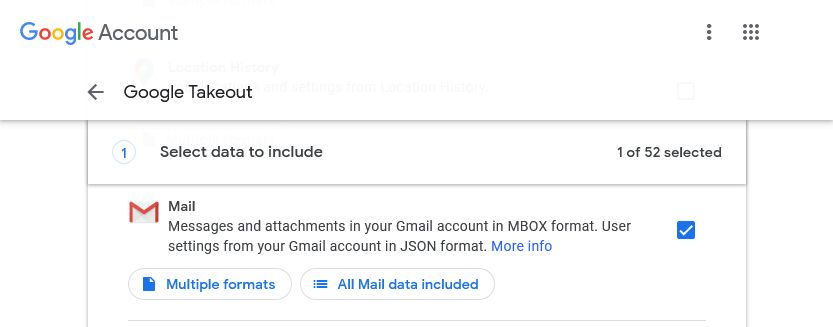 google takeout mail