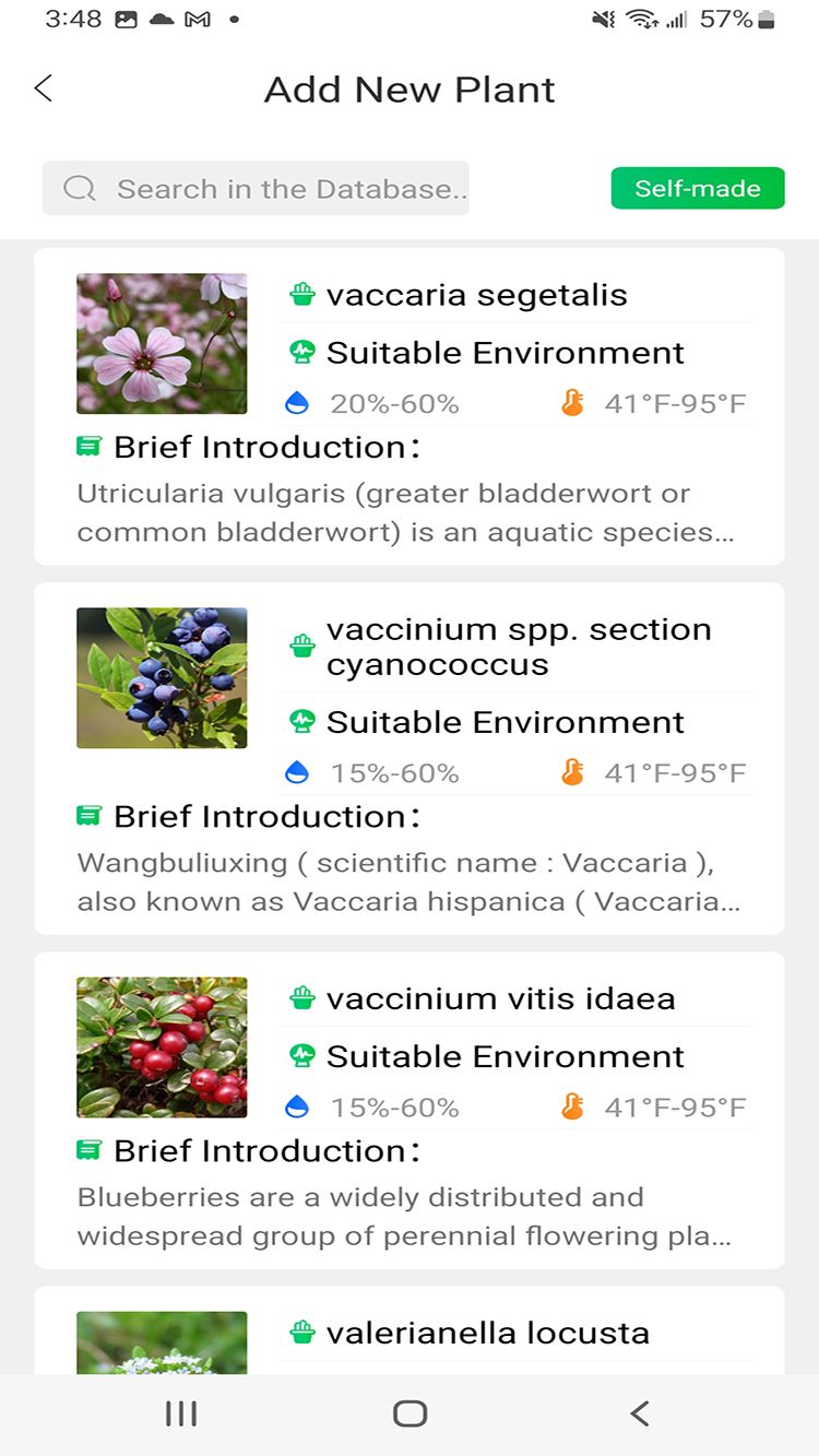 growcube add new plant database