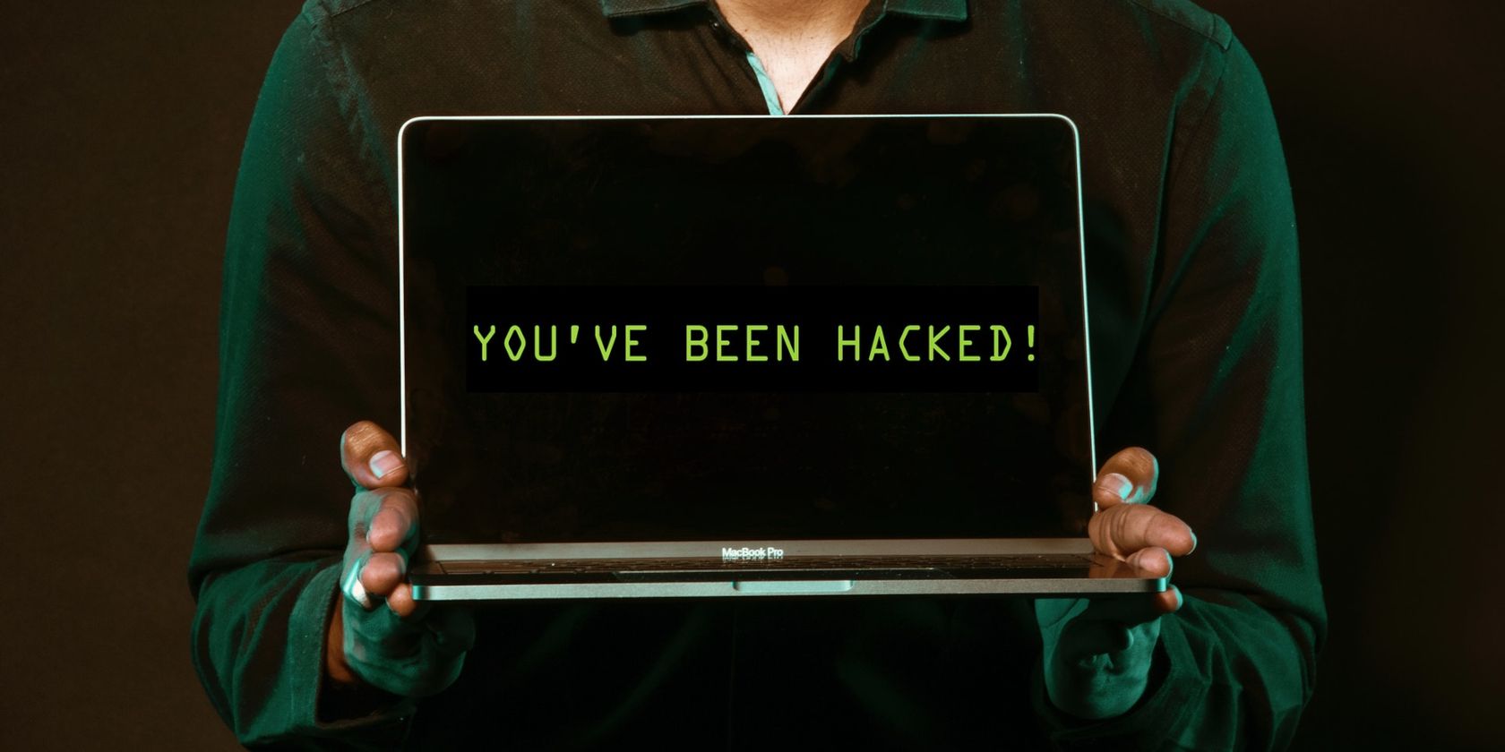 Hacking Message on Laptop
